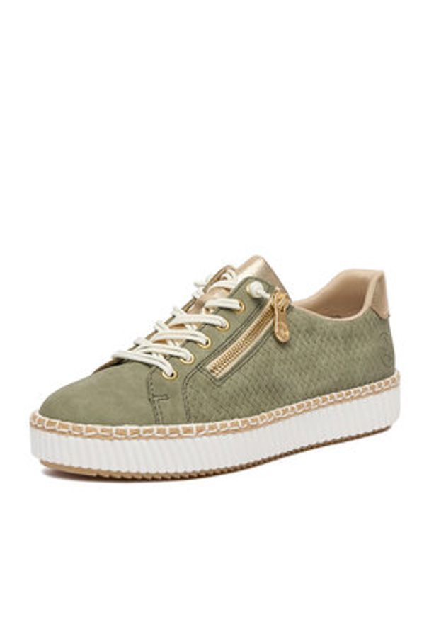 Rieker Sneakersy M2940-52 Zielony. Kolor: zielony. Materiał: materiał