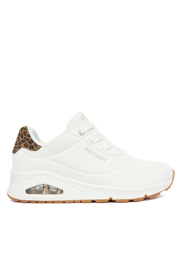 skechers - Skechers Sneakersy Uno 177093/WHLD Biały. Kolor: biały. Materiał: skóra