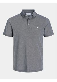 Jack & Jones - Jack&Jones Polo Paulos 12136668 Szary Slim Fit. Typ kołnierza: polo. Kolor: szary. Materiał: bawełna