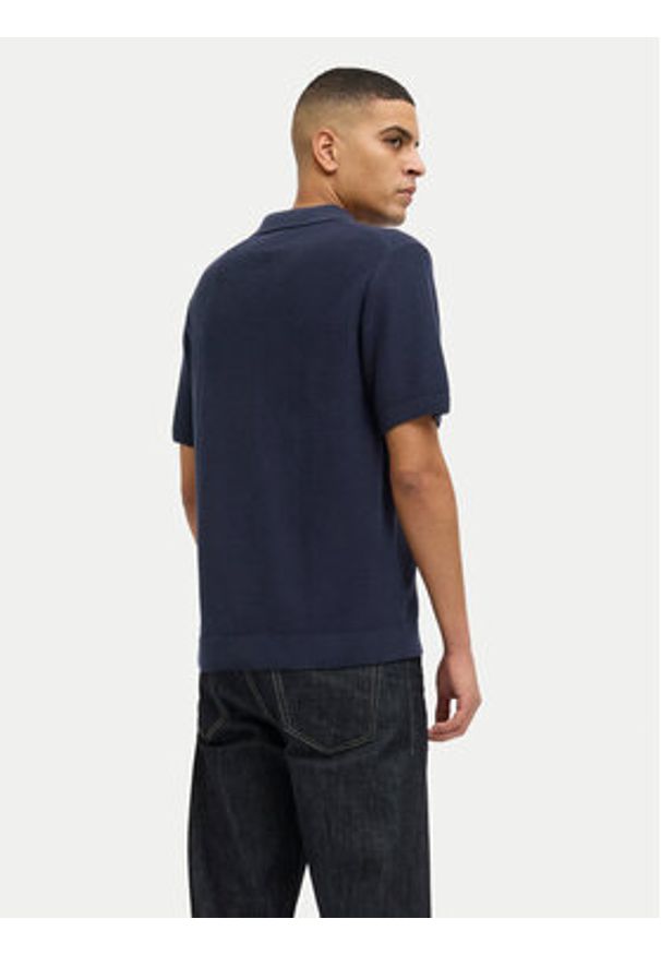 Jack & Jones - Jack&Jones Polo Ceaston 12273012 Granatowy Regular Fit. Typ kołnierza: polo. Kolor: niebieski. Materiał: bawełna
