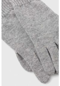 Max Mara Leisure rękawiczki z domieszką wełny kolor szary. Kolor: szary. Materiał: wełna #2