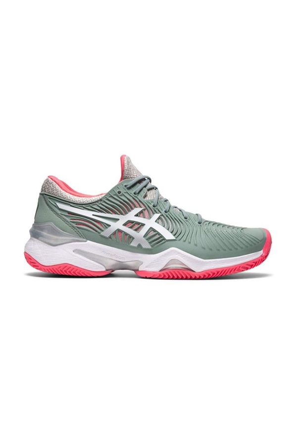 Asics - Techniczne Buty Do Tenisa Z Kolcami ASICS COURT FF™ CLAY Szare Damskie. Kolor: wielokolorowy. Materiał: guma. Sport: tenis