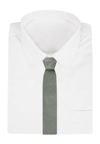 Męski Krawat - Chattier - Odcienie Zieleni, Drobny Wzór Geometryczny. Kolor: zielony. Materiał: tkanina. Wzór: geometria. Styl: elegancki, klasyczny, wizytowy #4