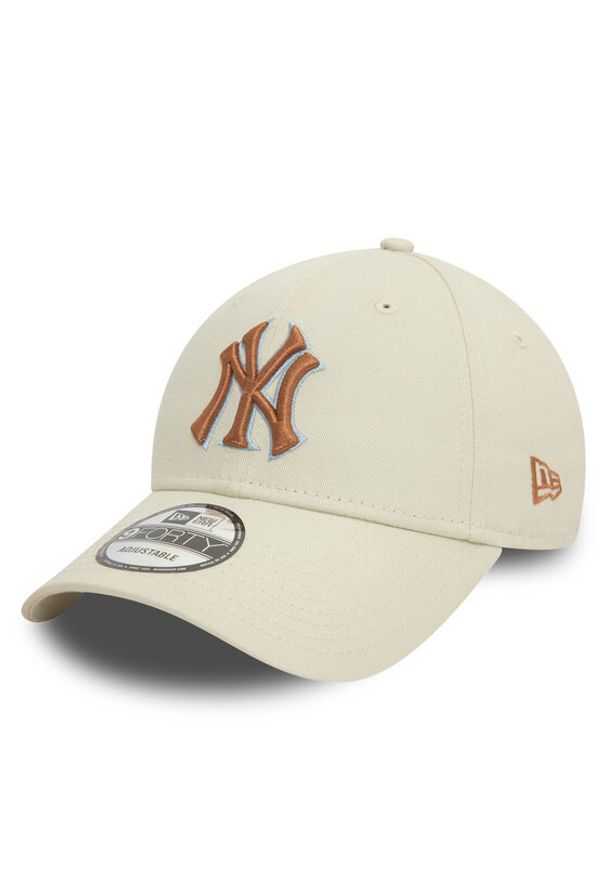 New Era Czapka z daszkiem Mlb Patch 940 Nyy 60503506 Beżowy. Kolor: beżowy. Materiał: materiał