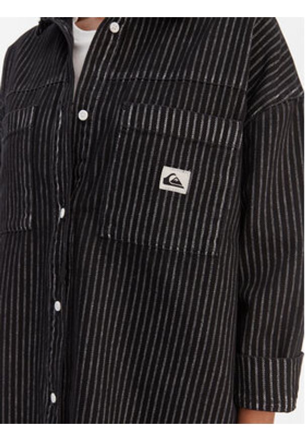 Quiksilver Sukienka koszulowa Iced Age EQWWD03120 Szary Oversize. Kolor: szary. Materiał: bawełna. Typ sukienki: koszulowe, oversize