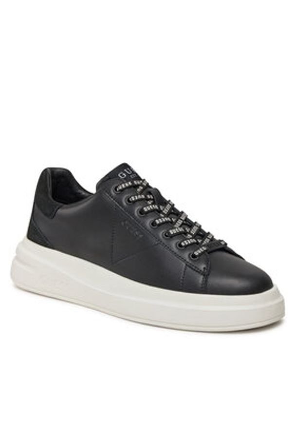 Guess Sneakersy Elba FMPVIB SUE12 Czarny. Kolor: czarny. Materiał: skóra