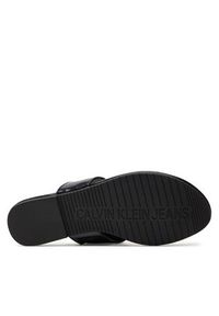 Calvin Klein Jeans Japonki Flat Sandal Slide Toepost Mg Met YW0YW01342 Czarny. Kolor: czarny. Materiał: skóra #6