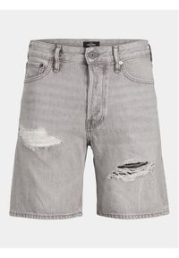 Jack & Jones - Jack&Jones Szorty jeansowe Jjichris 12253755 Szary Relaxed Fit. Kolor: szary. Materiał: bawełna