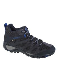 Buty trekkingowe męskie Merrell Alverstone Mid Gtx. Zapięcie: sznurówki. Kolor: niebieski. Materiał: materiał, skóra, syntetyk. Szerokość cholewki: normalna