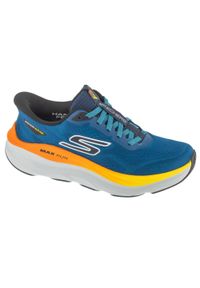 skechers - Buty do biegania męskie, Slip-Ins: Max Run. Kolor: niebieski. Sport: bieganie