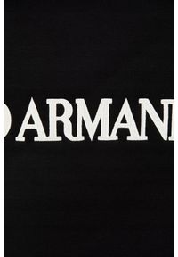 Emporio Armani - EMPORIO ARMANI Czarna neoprenowa bluza męska. Kolor: czarny. Materiał: neopren