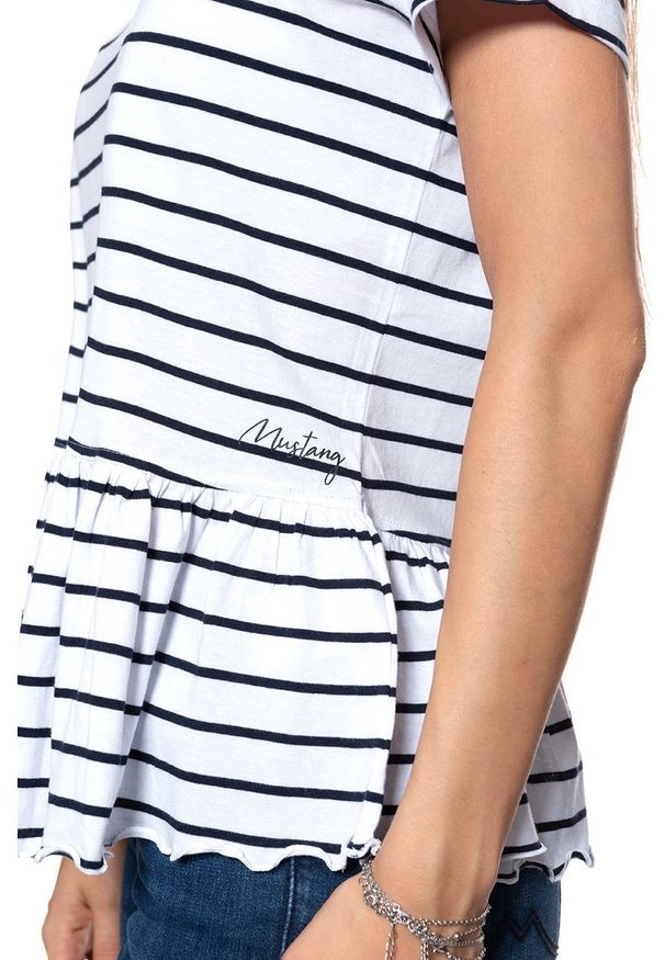 Mustang - MUSTANG T SHIRT DAMSKI Alina C Ruffle 1009444 11722