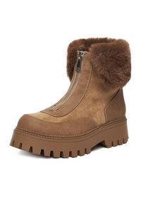 DeeZee Botki 19001-1 Brązowy. Kolor: brązowy. Materiał: materiał #3