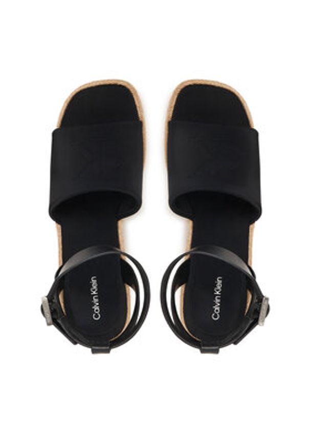 Calvin Klein Espadryle Wedge Espad 70 Neopr Mg HW0HW03014 Czarny. Kolor: czarny. Materiał: materiał
