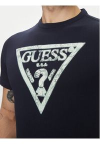 Guess T-Shirt M5GI06I3Z14 Granatowy Classic Fit. Kolor: niebieski. Materiał: bawełna #2