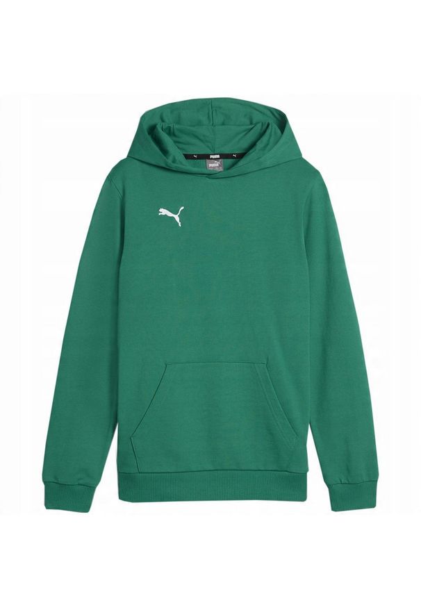 Puma - Bluza Z Kapturem Dziecięca Team Goal Casuals. Typ kołnierza: kaptur. Kolor: zielony. Sport: joga i pilates