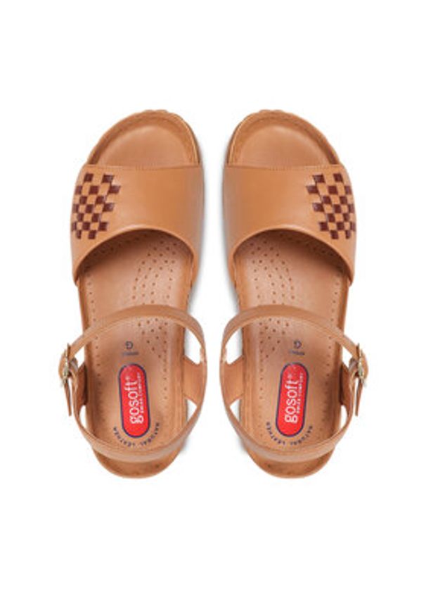 Go Soft Sandały EST-2299-03 Brązowy. Kolor: brązowy. Materiał: skóra