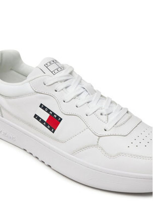 Tommy Jeans Sneakersy Tjm Cupsole Leather Ess EM0EM01443 Biały. Kolor: biały. Materiał: skóra