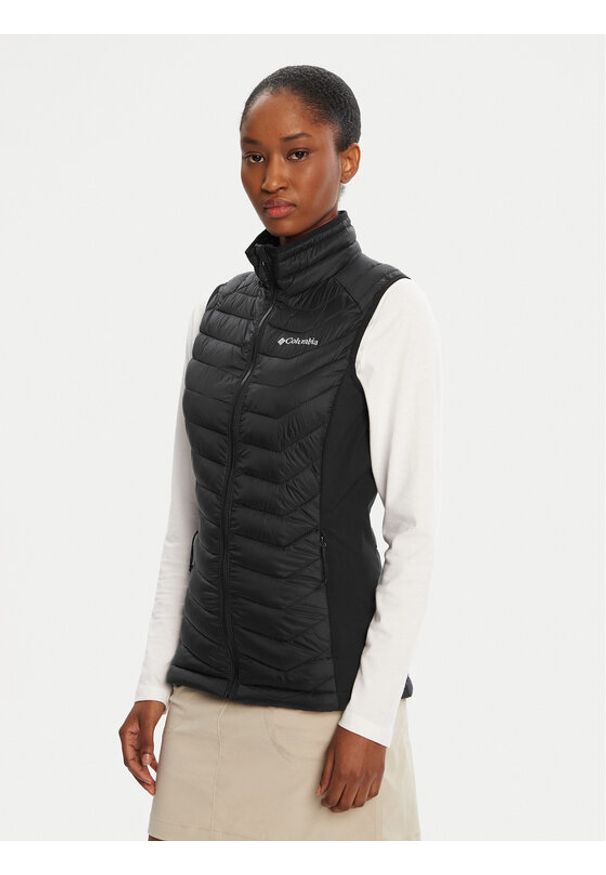 columbia - Columbia Bezrękawnik Powder Pass Vest EK0192 Czarny Regular Fit. Kolor: czarny. Materiał: syntetyk. Długość rękawa: bez rękawów