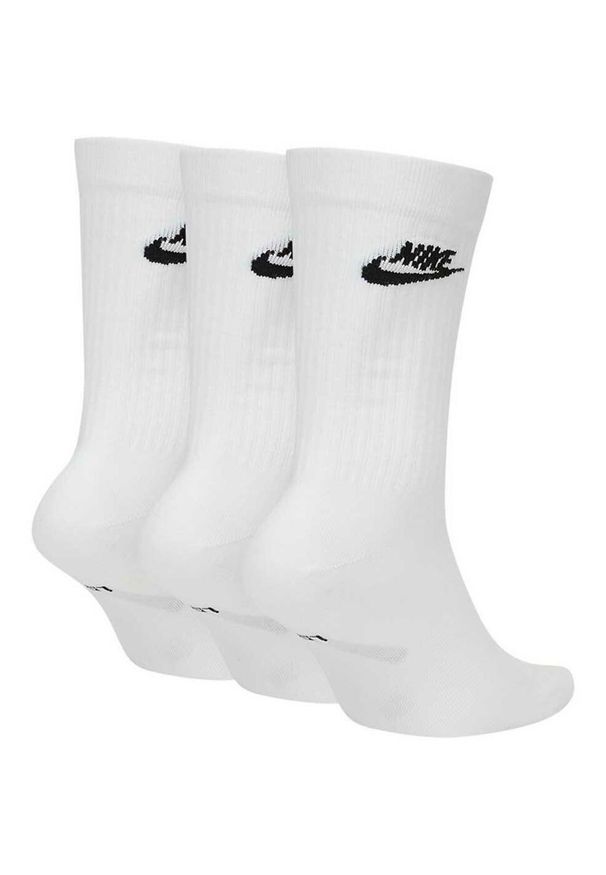 SKARPETY Nike Sportswear Everyday Essential Crew 3 Pairs, Dla obu płci. Kolor: biały. Materiał: poliester, materiał. Sport: turystyka piesza