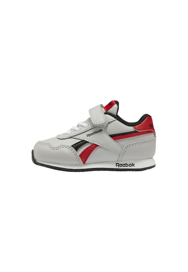 Reebok - Buty na co dzień dziecięce REEBOK ROYAL CLJOG na rzepy. Okazja: na co dzień. Zapięcie: rzepy. Kolor: czerwony, wielokolorowy, czarny, szary. Materiał: materiał, syntetyk. Szerokość cholewki: normalna. Model: Reebok Royal. Sport: turystyka piesza