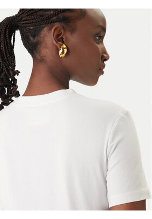 Versace Jeans Couture Sukienka codzienna 80HAOE01 CJ02E Biały Slim Fit. Okazja: na co dzień. Kolor: biały. Materiał: bawełna. Typ sukienki: proste. Styl: casual