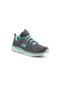 skechers - Buty treningowe damskie Skechers Bobssquad Breeze Way. Zapięcie: sznurówki. Kolor: niebieski. Materiał: guma, materiał, tkanina, syntetyk. Szerokość cholewki: normalna