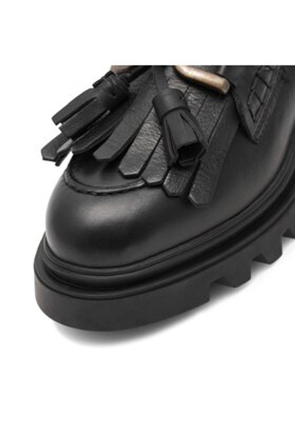 Badura Loafersy 22SS24 Czarny. Kolor: czarny. Materiał: skóra