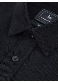 Pako Lorente - PAKO LORENTE – Sztruksowa koszula męska w kolorze czarnym. Kolor: czarny. Materiał: sztruks. Długość rękawa: długi rękaw. Długość: długie #2