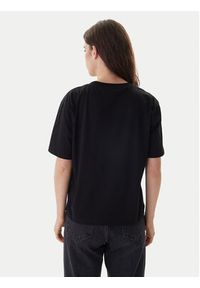 Karl Lagerfeld - KARL LAGERFELD T-Shirt B1W17031 Czarny Relaxed Fit. Typ kołnierza: dekolt w karo. Kolor: czarny. Materiał: bawełna #3