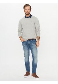 Polo Ralph Lauren Sweter 710810846004 Szary Regular Fit. Typ kołnierza: polo. Kolor: szary. Materiał: bawełna #4