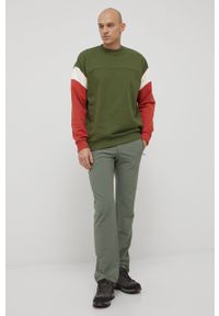 Jack Wolfskin bluza bawełniana męska kolor zielony wzorzysta. Kolor: zielony. Materiał: bawełna #5