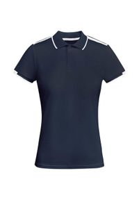 ROLY - Damska Sportowa Koszulka Polo Tamil Z Krótkim Rękawem. Typ kołnierza: polo. Kolor: biały, wielokolorowy, niebieski. Długość rękawa: krótki rękaw. Długość: krótkie