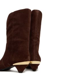 Love Moschino - LOVE MOSCHINO Botki JA24363G0NJA0313 Brązowy. Kolor: brązowy. Materiał: skóra #6