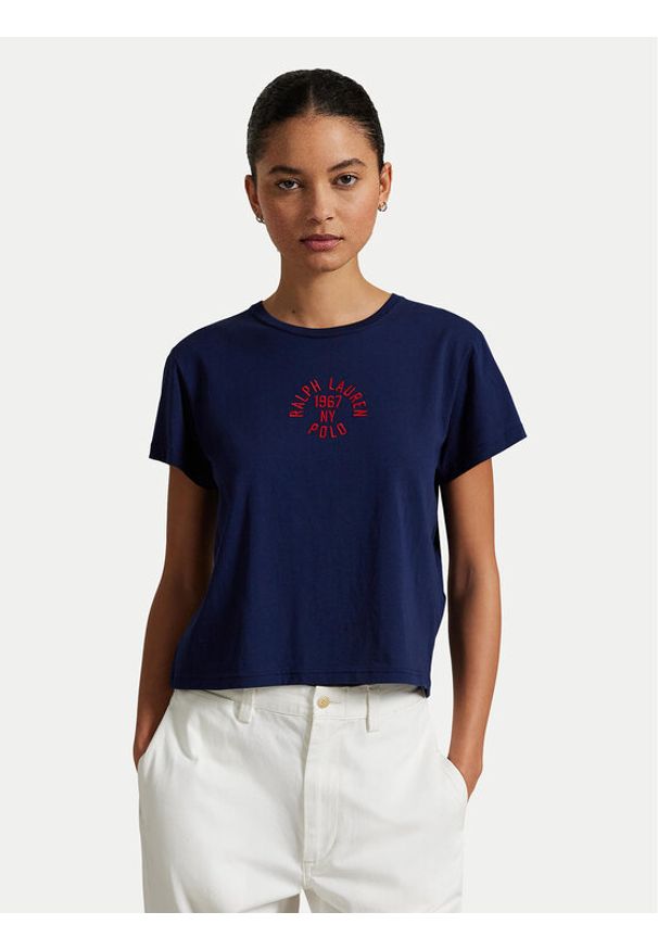 Polo Ralph Lauren T-Shirt 211965108001 Granatowy Regular Fit. Typ kołnierza: polo. Kolor: niebieski. Materiał: bawełna