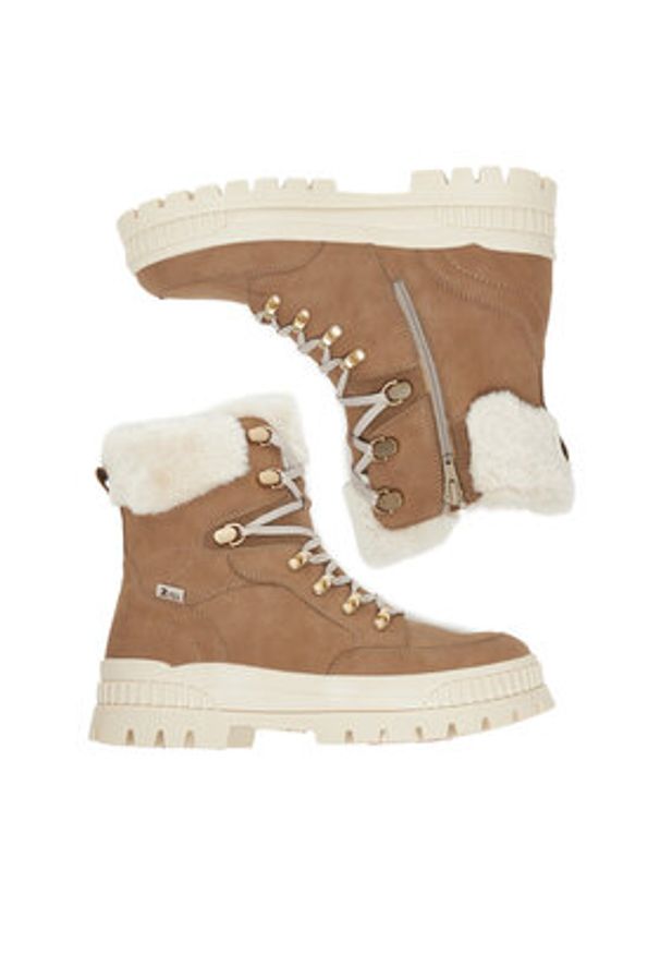 Rieker Trzewiki CEO-W2174-20 Beżowy. Kolor: beżowy. Materiał: skóra