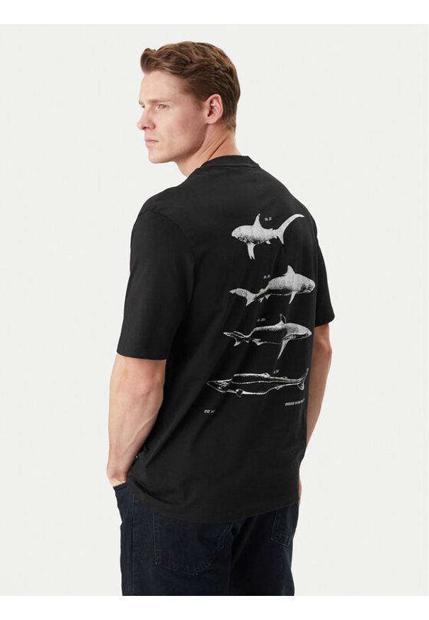 Hugo - HUGO T-Shirt Nofishix 50554370 Czarny Regular Fit. Kolor: czarny. Materiał: bawełna