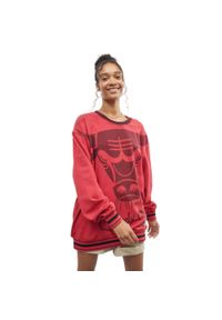 Mitchell & Ness - Bluza sportowa damska Mitchell and Ness NBA Chicago Bulls oversize. Kolor: czerwony. Materiał: bawełna. Sport: koszykówka #1