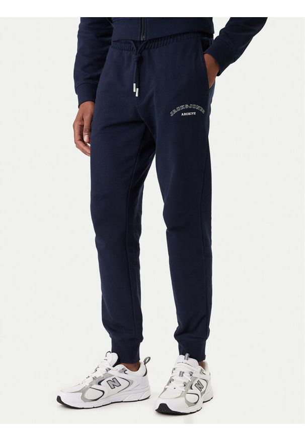 Jack & Jones Spodnie dresowe Jpstgordon 12289724 Granatowy Regular Fit. Kolor: niebieski. Materiał: bawełna