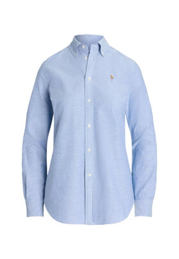 Polo Ralph Lauren Koszula 211941520001 Niebieski Slim Fit. Typ kołnierza: polo. Kolor: niebieski. Materiał: bawełna