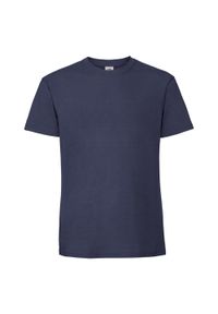FRUIT OF THE LOOM - Męska Koszulka Iconic Premium Ringspun Cotton T-shirt. Kolor: niebieski