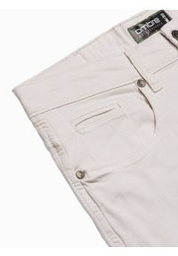 Ombre Clothing - Spodnie męskie chino P990 - jasnobeżowe - XXL. Okazja: na co dzień. Kolor: beżowy. Materiał: bawełna, elastan. Styl: elegancki, casual, klasyczny #4