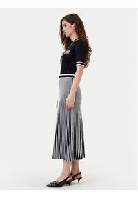 Karl Lagerfeld - KARL LAGERFELD Sukienka dzianinowa A1W13026 Czarny Regular Fit. Typ kołnierza: dekolt w karo. Kolor: czarny. Materiał: wiskoza #2