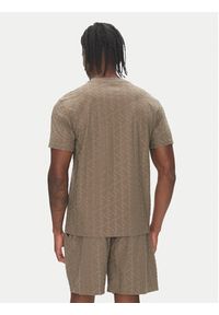 Emporio Armani T-Shirt EM000692 AF12362 U6189 Brązowy Regular Fit. Kolor: brązowy. Materiał: syntetyk #3