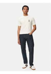 Karl Lagerfeld - KARL LAGERFELD T-Shirt 755048 563235 Biały Regular Fit. Typ kołnierza: dekolt w karo. Kolor: biały. Materiał: bawełna #5