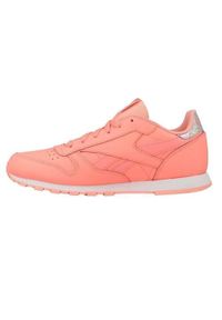 Buty do chodzenia dla dzieci Reebok Classic Leather. Kolor: różowy. Materiał: skóra, syntetyk, tkanina, materiał. Model: Reebok Classic. Sport: turystyka piesza