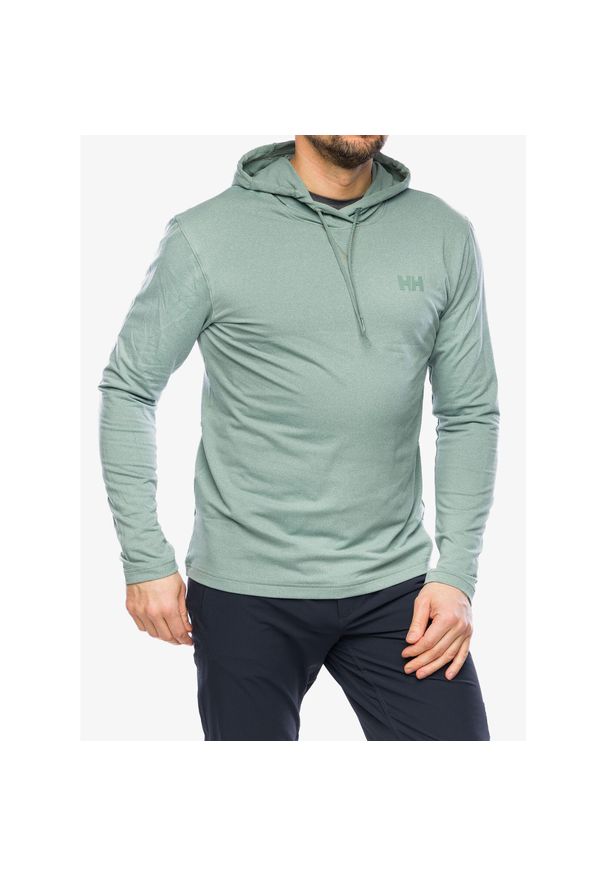 Bluza z kapturem męska Helly Hansen Verglas Light Hoodie. Typ kołnierza: kaptur. Kolor: zielony