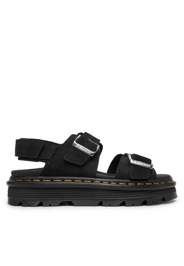 Dr. Martens Sandały Zebzag Sandals DM42689001 Czarny. Kolor: czarny. Materiał: zamsz, skóra