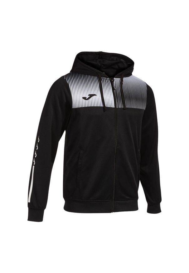 Bluza dresowa z kapturem Joma Eco Supernova. Typ kołnierza: kaptur. Kolor: czarny, wielokolorowy, biały. Materiał: dresówka. Sport: piłka nożna
