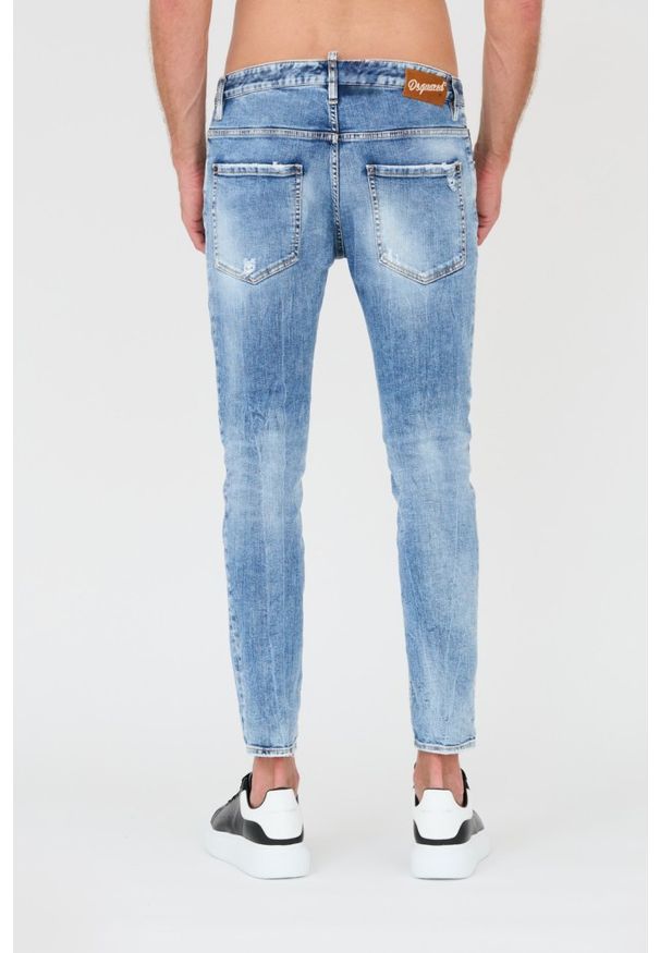 DSQUARED2 Niebieskie jeansy Skater. Kolor: niebieski